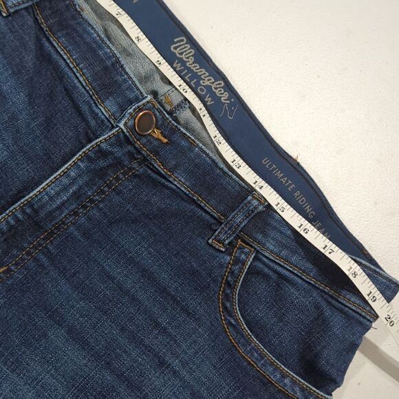 Wrangler Jeans Womens 19 Blue Ultimate Riding Jeans Midrise Dark Wash - Picture 8 of 10